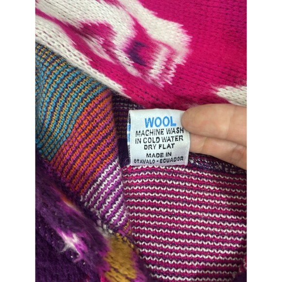 Yari Artesanias Full Zip Wool Sweater Men Size Large Native Southwestern Tribal - Picture 12 of 16